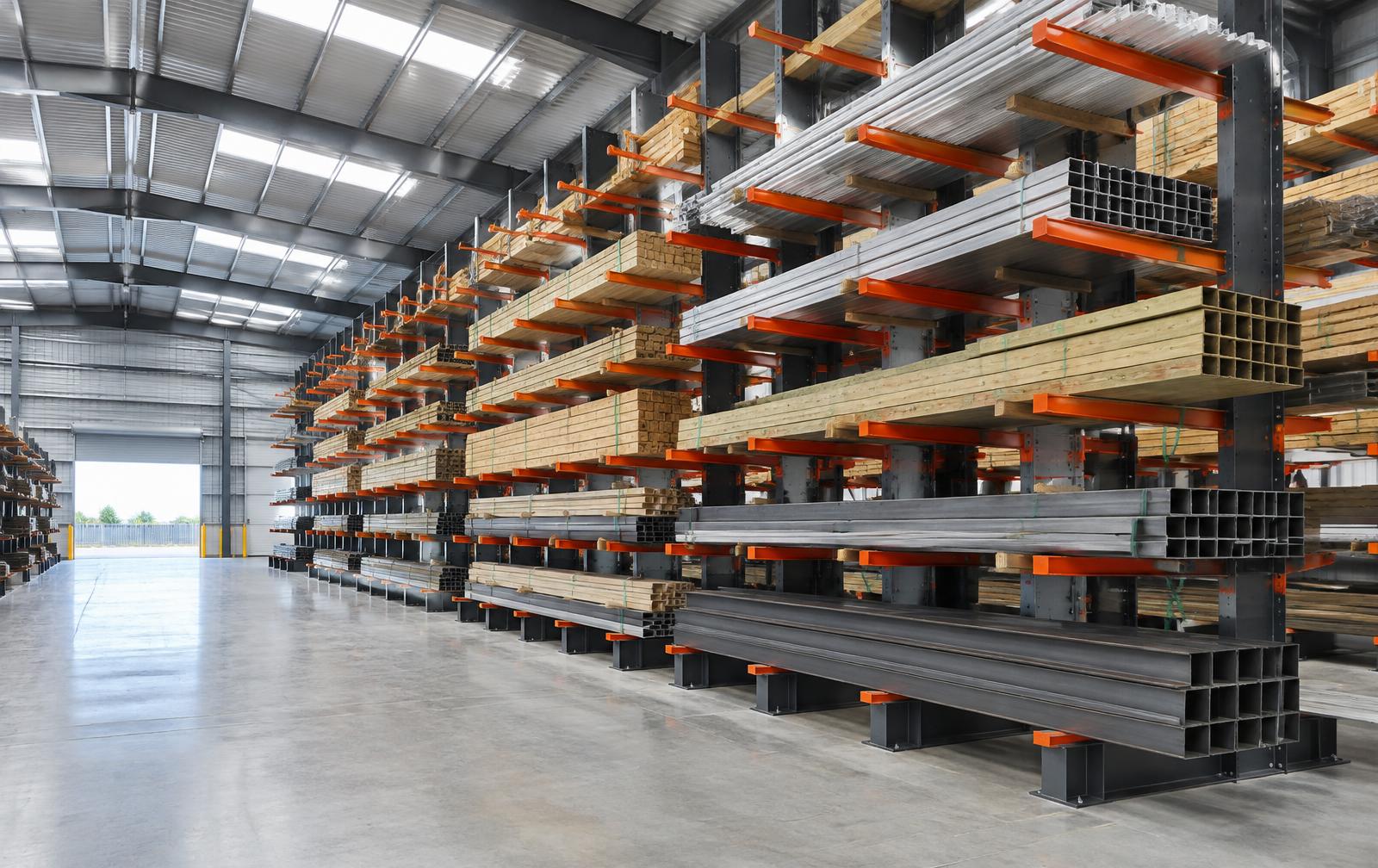 Cantilever racking supply — representative warehouse image